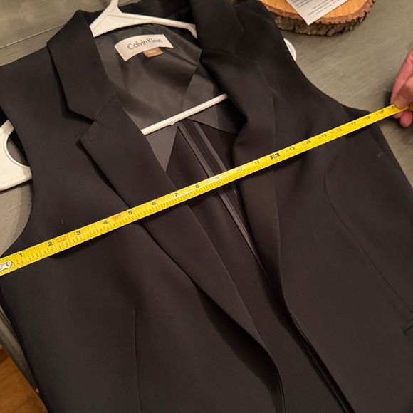 Calvin Klein Black Sleeveless Blazer Vest - Picture 7 of 7